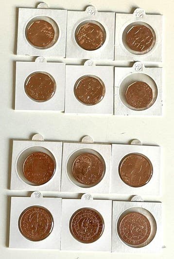 Oostenrijk. 5 Euro / 10 Euro 2013/2018 (12 coins) (Zonder