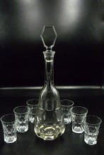 Moser & Söhne (attributed) - Drinkservies voor 6 (7) -