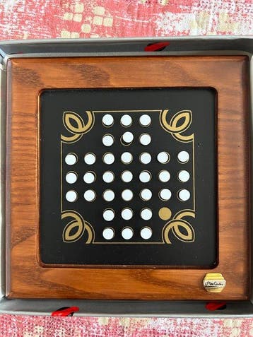 Table de jeux - Laiton doré, Acrylique, Polycarbonate, Bois, Antiquités & Art