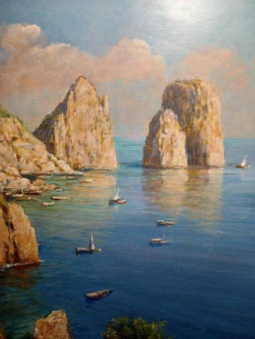Italiaanse school (XX) - I faraglioni dellisola di Capri