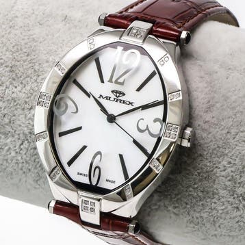 Murex - Swiss Diamond Watch - Red Strap - RSL815-SL-D-7 -