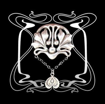 Sans prix de réserve - Broche Argent - 830 Art nouveau