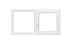 PVC raam vast-draaikiep b150xh80 cm wit stomp, Gevelraam of Ruit, 80 tot 120 cm, Nieuw, Ophalen of Verzenden