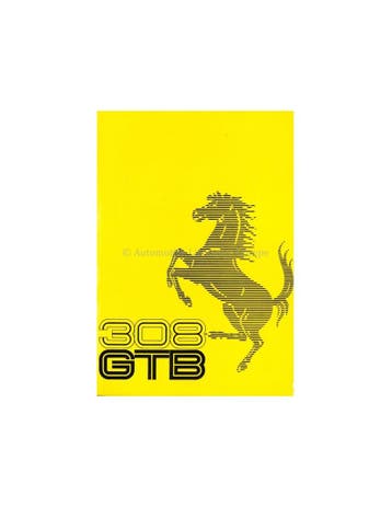 1975 FERRARI 308 GTB INSTRUCTIEBOEKJE 116/75