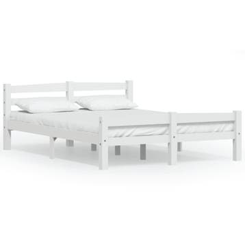 Grenen Bed 140x200 | Tweede kansje | OP = OP (bedframe), Huis en Inrichting, Gebruikt, Verzenden, Wit, Tweepersoons