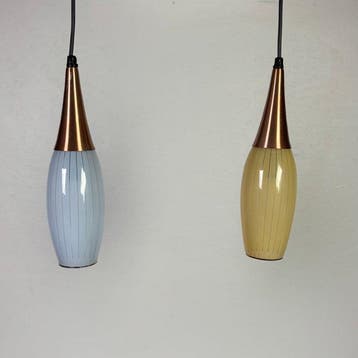 Lampe à suspendre - Verre, Métal