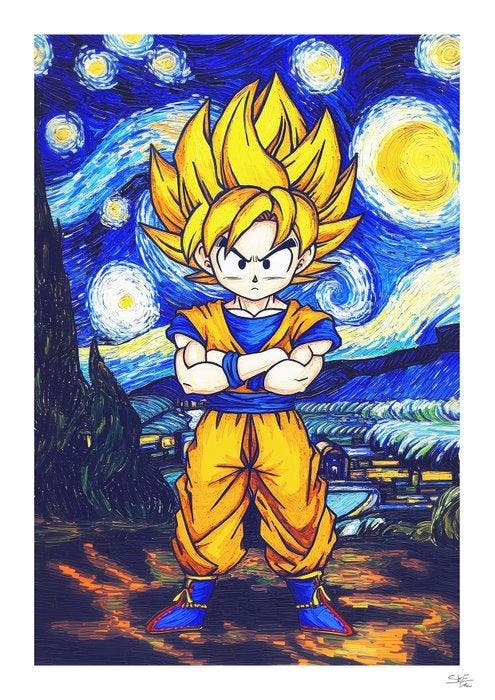 SKE - Goku Vs Super Saiyan SPLIT, Antiquités & Art, Art | Objets design
