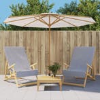 vidaXL Strandhanddoeken 2 st 400 g/m² 60x135 cm stof grijs, Huis en Inrichting, Verzenden, Nieuw