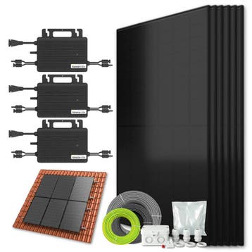 Zonnepanelen pakket voor schuindak - 2.6 kW - 6x 430, Doe-het-zelf en Bouw, Ophalen of Verzenden, Nieuw