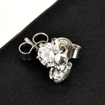 Oorstekers - 14 karaat Witgoud Diamant (Natuurlijk), Bijoux, Sacs & Beauté