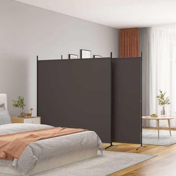vidaXL Kamerscherm met 3 panelen 525x180 cm stof bruin, Verzenden, Nieuw