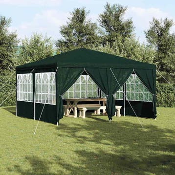 vidaXL Partytent Groen 400 x 400 x 266 cm Polyetheen, Verzenden, Nieuw