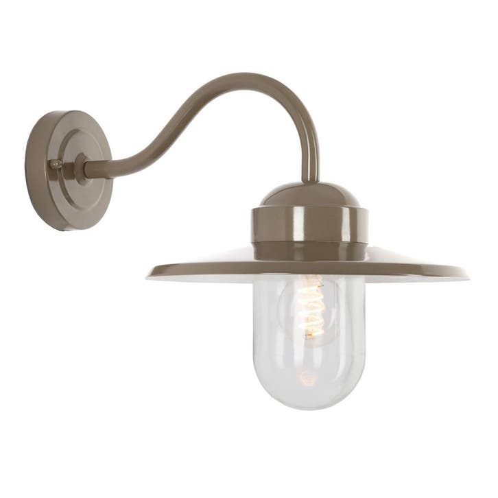 Stal- &amp; Boerderijlampen Dolce Retro Stallamp Taupe, Tuin en Terras, Buitenverlichting, 50 tot 250 watt, Nieuw, Aluminium, Wandlamp