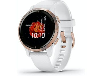 Garmin Venu 2S 40 mm rose gold rand van roestvrij staal met, Verzenden, Zo goed als nieuw, Garmin
