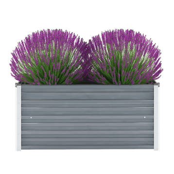vidaXL Plantenbak verhoogd 100x40x45 cm gegalvaniseerd staal, Verzenden