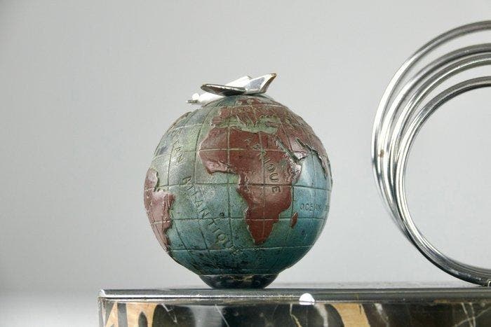 Encrier - Fer (fonte/fer forgé), Métal argenté, Antiek en Kunst, Kunst | Designobjecten
