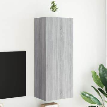 vidaXL Tv-wandmeubel 40,5x30x102 cm bewerkt hout grijs, Huis en Inrichting, Kasten |Televisiemeubels, Verzenden, Nieuw