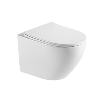 Wandcloset BWS Mudo Rimless met Toiletzitting Softclose en, Doe-het-zelf en Bouw, Ophalen of Verzenden, Nieuw, Overige typen