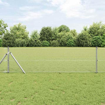 vidaXL gelast draadhek met grondbevestiging 100 x 0,8 m, Verzenden