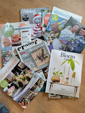 Tijdschriften bloemschikken en zeeuws trouwen restpartij set, Nieuw