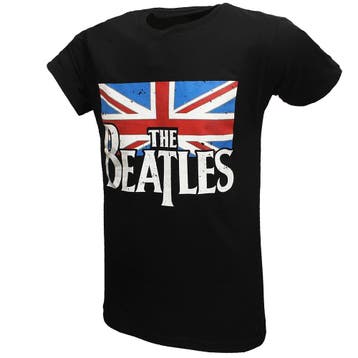 The Beatles Flag Logo Vintage Print T-Shirt, Nieuw