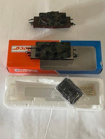 Roco 1:87 - Véhicule militaire miniature (2) - Wagon plat DB