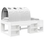vidaXL Bedframe met Tunnel met plank met opslag 3 pcs Wit, Verzenden, Nieuw