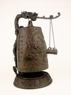 Cloche de sanctuaire - Bronze, Cloche de temple japonais, Antiquités & Art