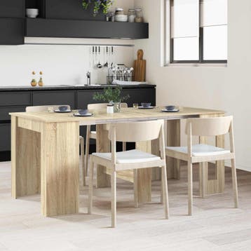 vidaXL Eettafel 180 x 85 x 75 cm Bewerkt hout Sonoma Eiken, Huis en Inrichting, Tafels | Eettafels, Verzenden, Nieuw
