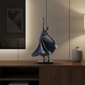 sculptuur, Elegant Dancing Girl Ornament – Contemporary