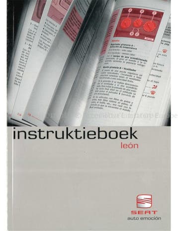 2002 SEAT LEÓN INSTRUCTIEBOEKJE NEDERLANDS