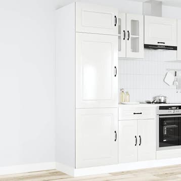 vidaXL Keukenkast Kalmar bewerkt hout hoogglans wit, Verzenden, Nieuw