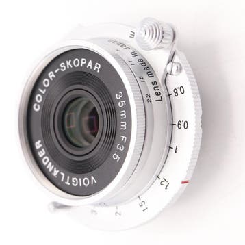 Voigtländer Color-Skopar 35mm F/3.5 Leica M mount zilver |, Verzenden, Zo goed als nieuw
