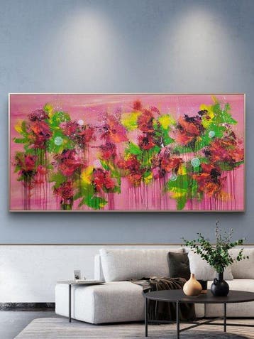 Laura Capellini Art - GARDEN AT SUNSET (XXL) Acrilico su