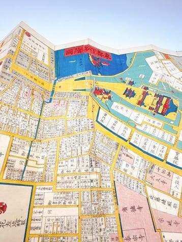 Japan - Antieke Edo-kaart – Toto Shitaya Ezu – Owariya