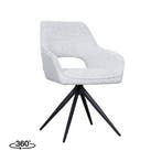 Stoel Finley | Champagne | Boucle | Zwart Metalen Frame | 2, Verzenden, Nieuw in verpakking