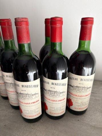 1972 Chateau Beausejour - Puisseguin-Saint-Émilion - 6, Verzamelen, Nieuw