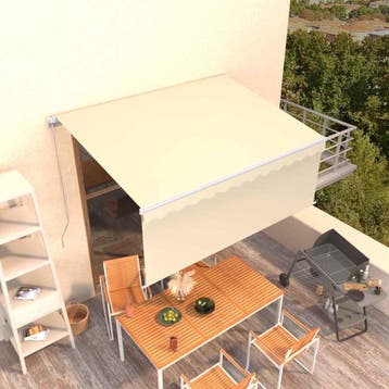 vidaXL Luifel handmatig uittrekbaar met rolgordijn 3x2,5 m, Verzenden, Nieuw