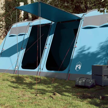 vidaXL Tunneltent 10-persoons waterdicht blauw, Verzenden