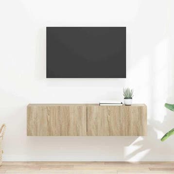 vidaXL TV Wandkast 2 st Sonoma Bewerkt hout, Verzenden, Nieuw