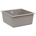 vidaXL Wasbak Grijs 430 x 460 mm 80% Kwarts en 20% Hars, Huis en Inrichting, Verzenden, Nieuw