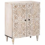 vidaXL Opslag Dressoir Wit 60 x 33,5 x 75 cm Massief Mango, Verzenden