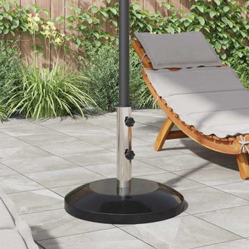 vidaXL Parasolvoet voor 40-50 mm paal 26.75 kg Zwart Graniet, Verzenden, Nieuw