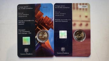 Andorre. 2 Euro 2016/2018 Radio + Constitucio (2 coins)