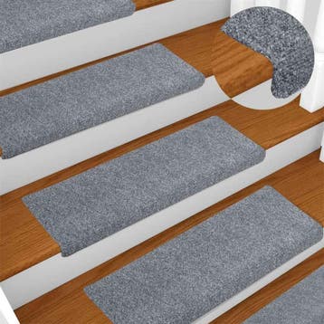 vidaXL Trapmatten Zelfklevend 30 stuks 65x21x4 cm Lichtgrijs, Verzenden