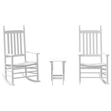 vidaXL Schommelstoelen 2 st met inklapbare tafel, Verzenden, Nieuw