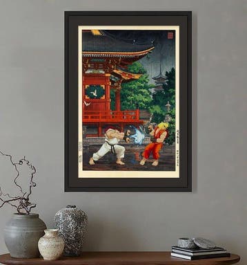 Kodo88 Giclée - Ryu vs Ken at Asakusa Temple  - Limited, Nieuw