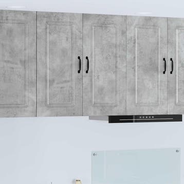 vidaXL Vaatwasserpaneel Kalmar Beton Grijs 80 x 31 x 80 cm, Verzenden
