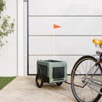 vidaXL Hondenfietstrailer oxfordstof en ijzer grijs en zwart, Verzenden