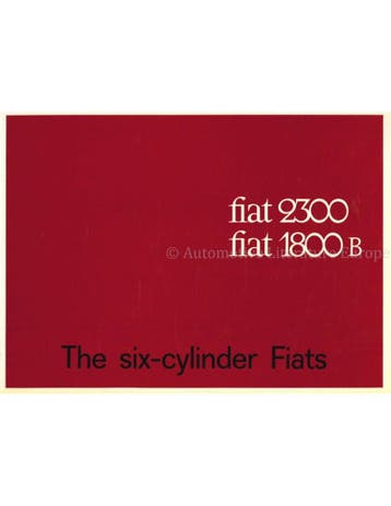 1962 FIAT 1800 B | 2300 BROCHURE ENGELS